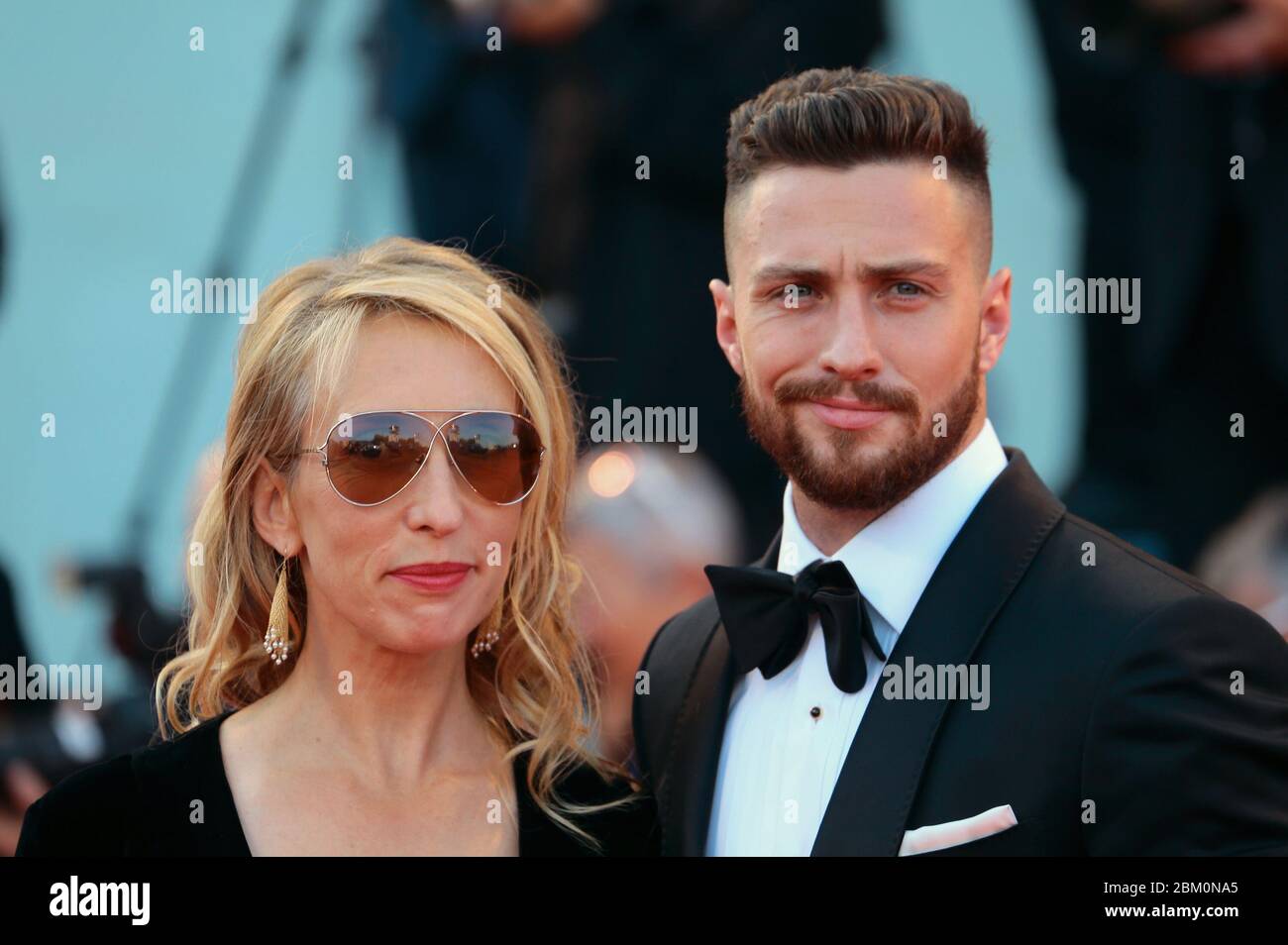 Venedig, Italien. 02. September 2016. Aaron Taylor-Johnson und Sam Taylor-Johnson bei der Premiere von 'Nocturnal Animals' Stockfoto