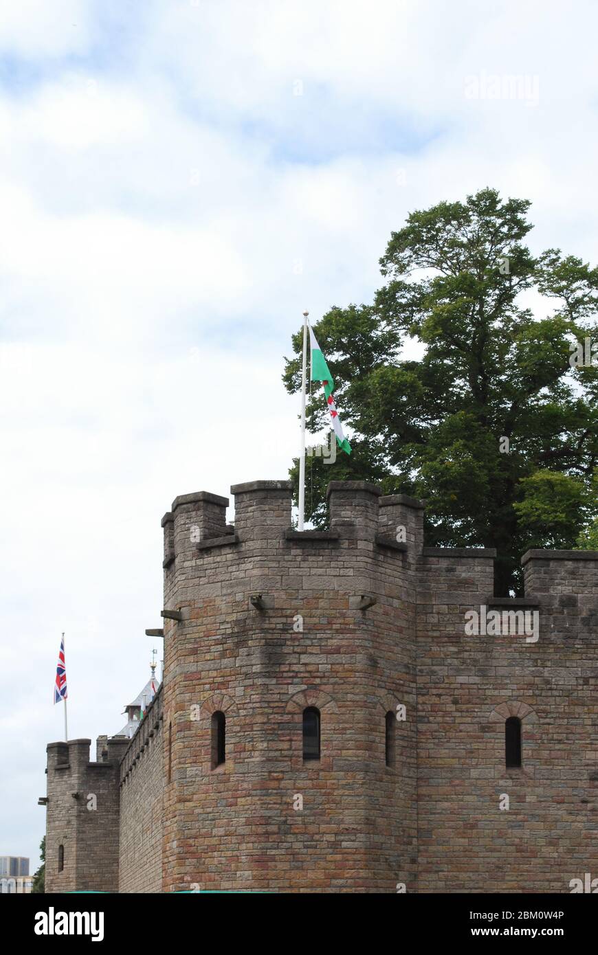 Neugotische Festung Cardiff Castle, Castle Street, Cardiff, Wales CF10 3RB Stockfoto