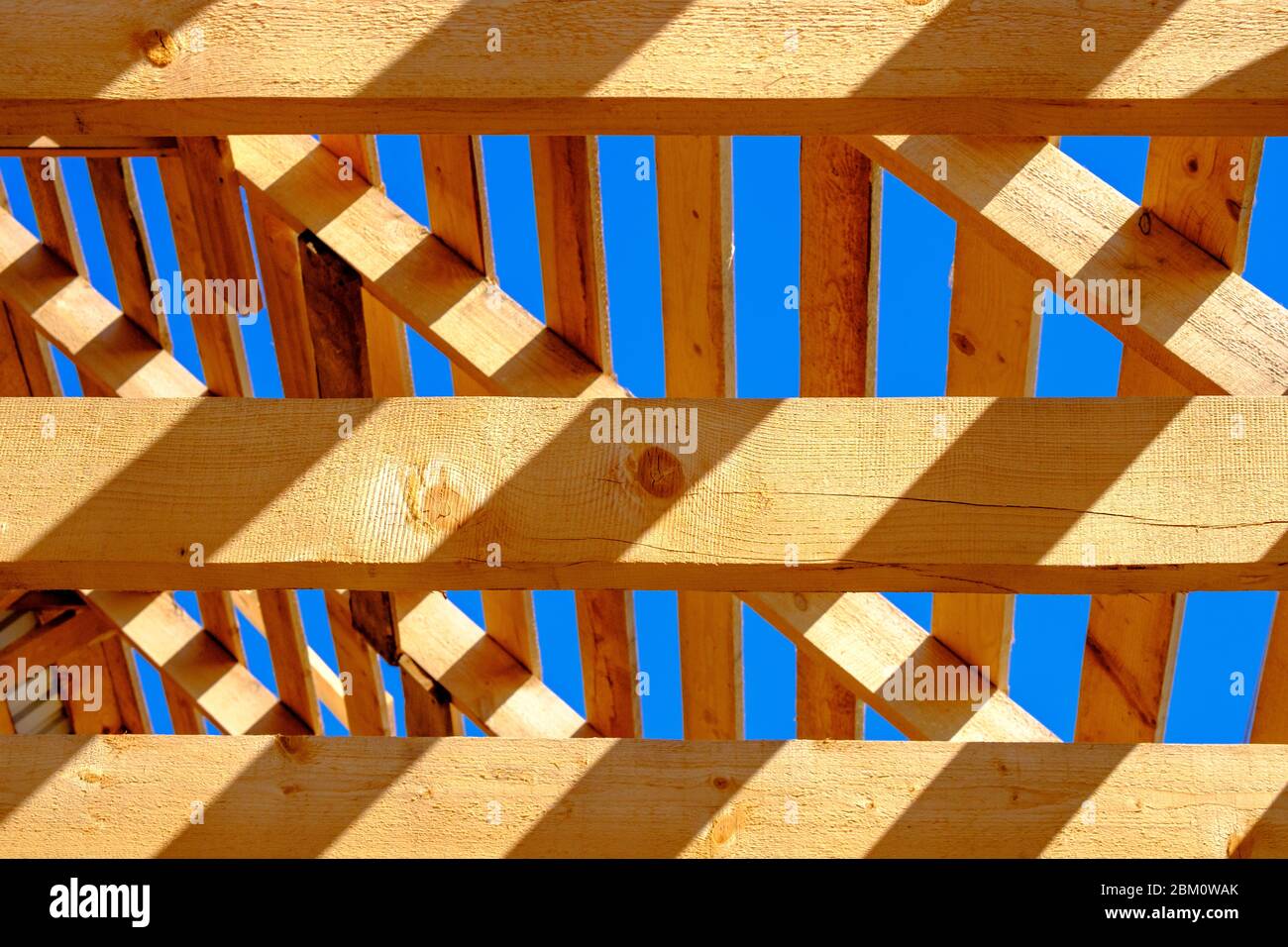Truss Sparren Im Neubau Stockfotografie Alamy