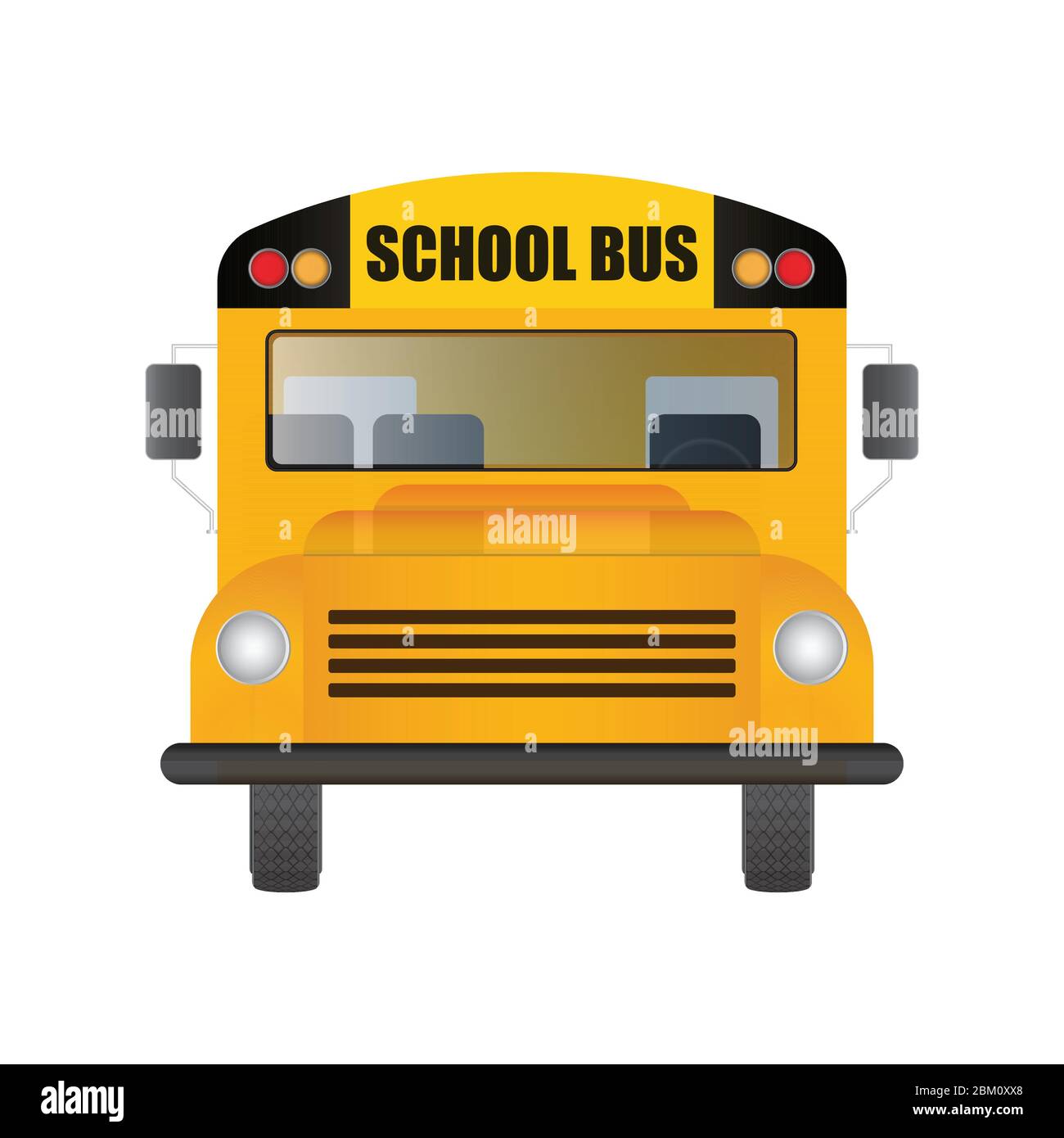 Schule Bus Vektor Illustration isoliert auf weißem Hintergrund Stock Vektor