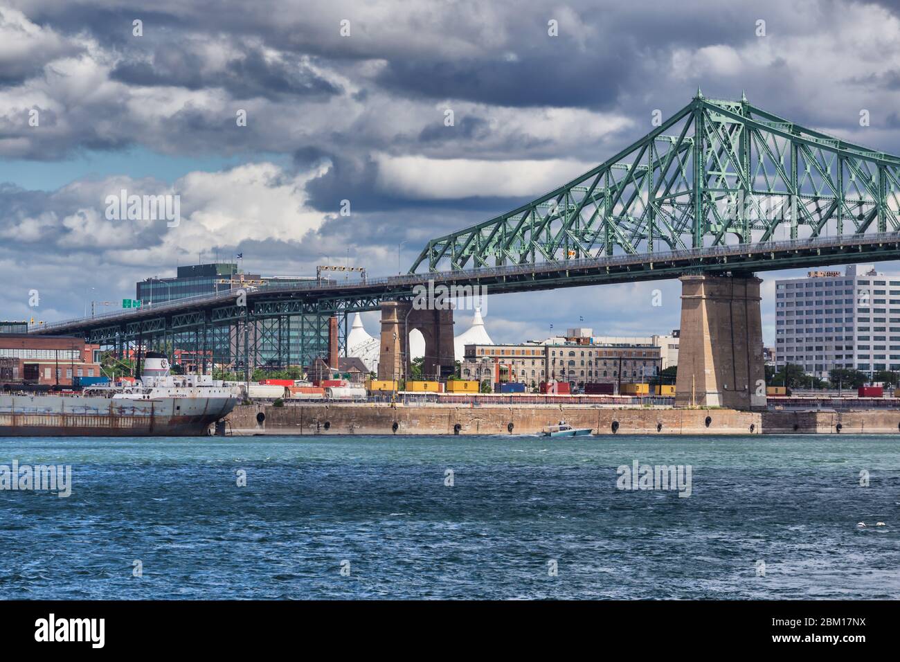 Jacques Cartier Brücke, St Lawrence River, Montreal, Quebec, Kanada Stockfoto