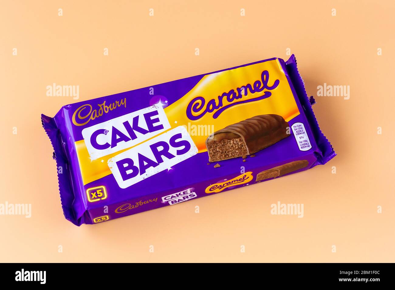 Pack Cadbury Caramel-Kuchenstangen Stockfoto