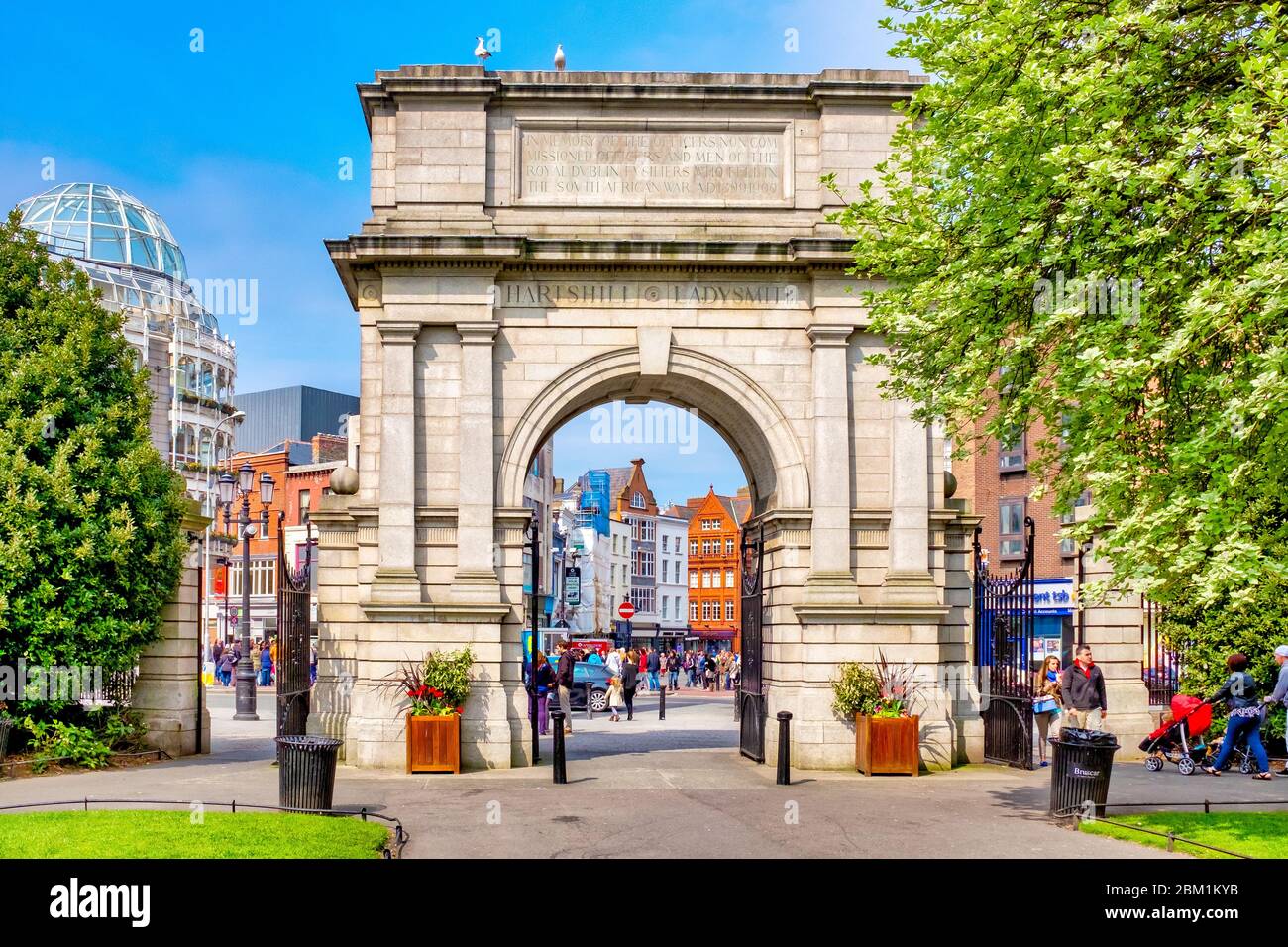 Fusiliers' Arch im Stephen's Green Park, Dublin, Irland Stockfoto