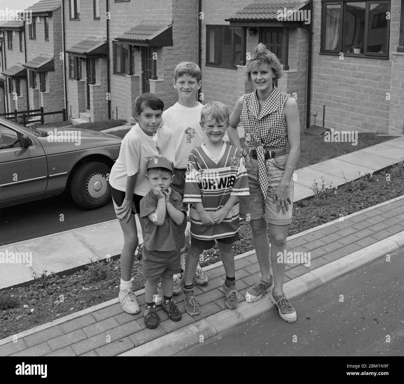 1994, neue Wohnungsbaugenossenschaft Mieter, West Yorkshire, Nordengland Stockfoto