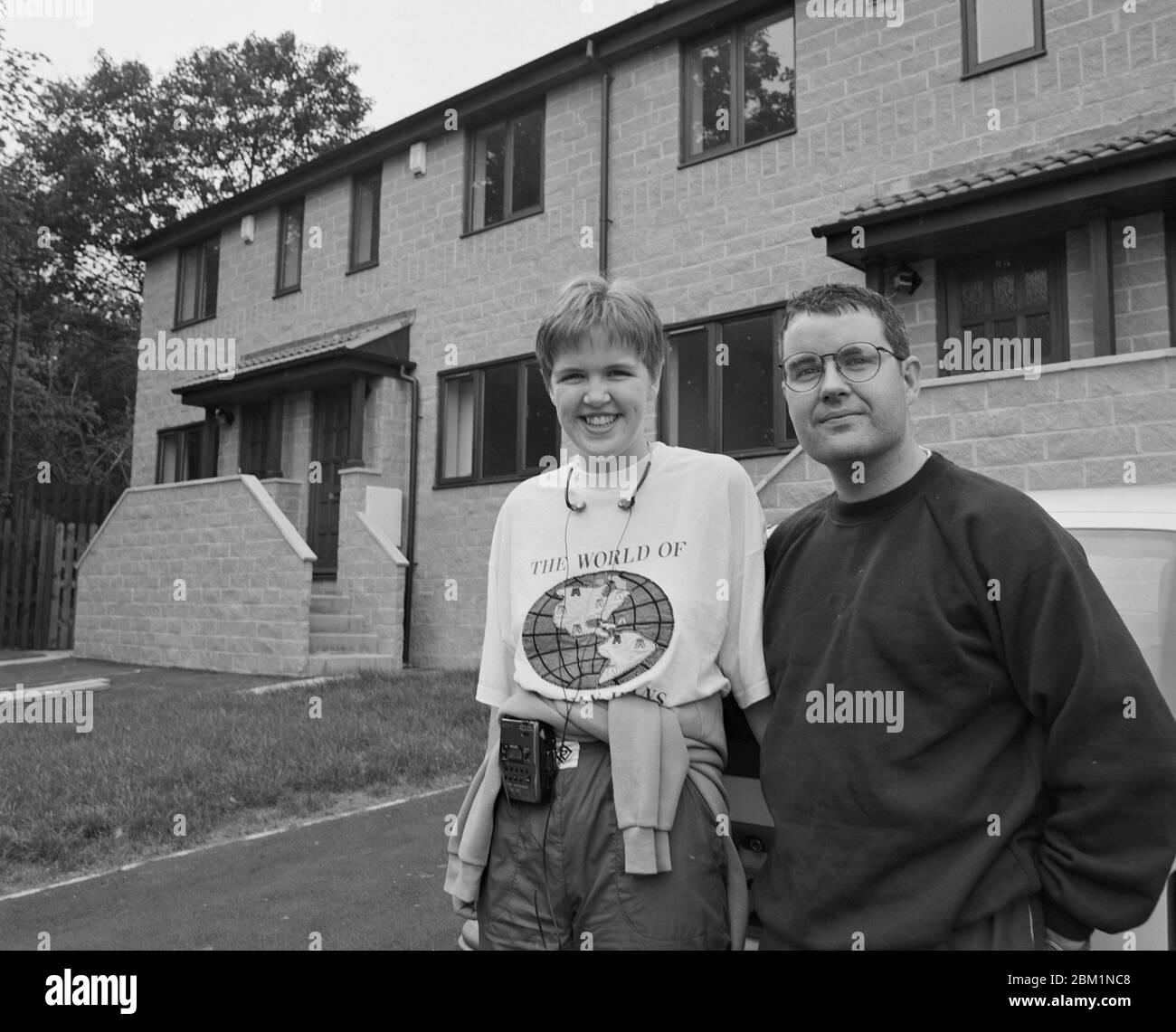 1994, neue Wohnungsbaugenossenschaft Mieter, West Yorkshire, Nordengland Stockfoto