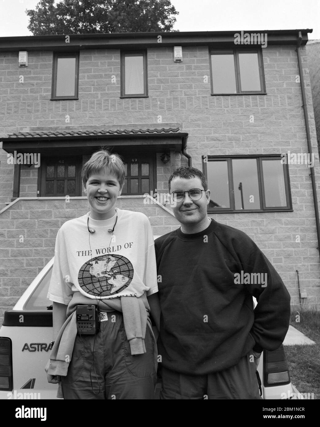 1994, neue Wohnungsbaugenossenschaft Mieter, West Yorkshire, Nordengland Stockfoto