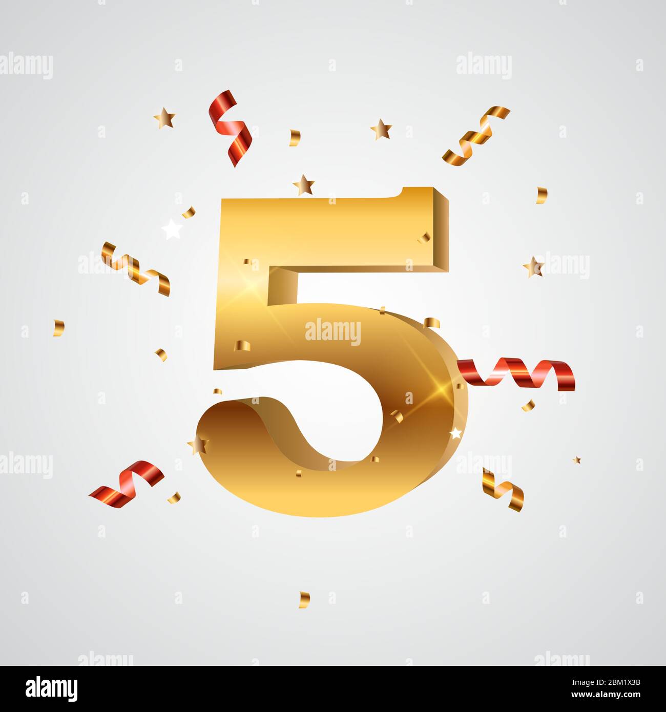 Vorlage Logo 5 Jahre Jubiläum Illustration Stock Vektor