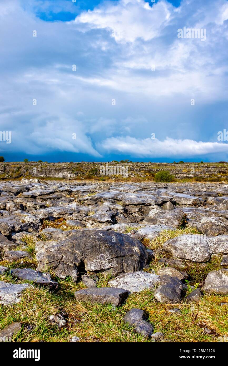 Der Karst Hügeln des Burren, County Clare, Irland Stockfoto