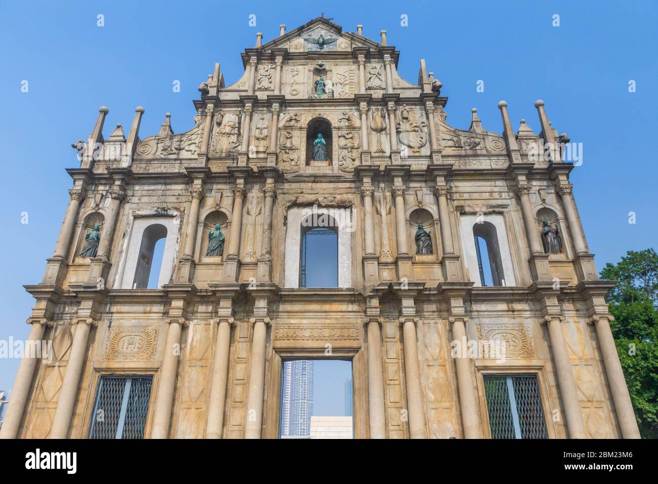 Ruinen der Kirche Madre de Deus, 1640, Sao Paulo Kirche, Macau, China Stockfoto