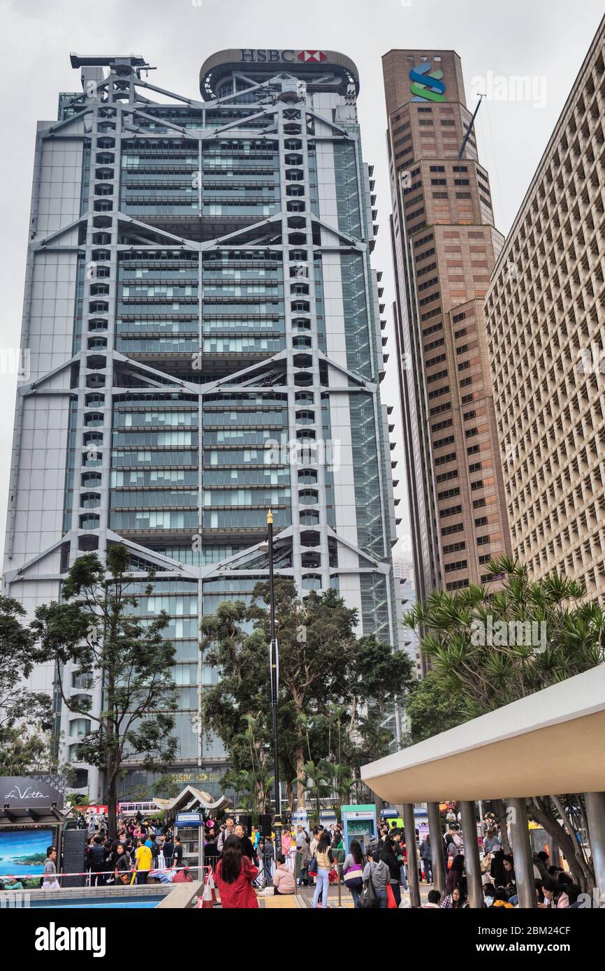 HSBC Building, 1985, Norman Foster, Hongkong, China Stockfoto