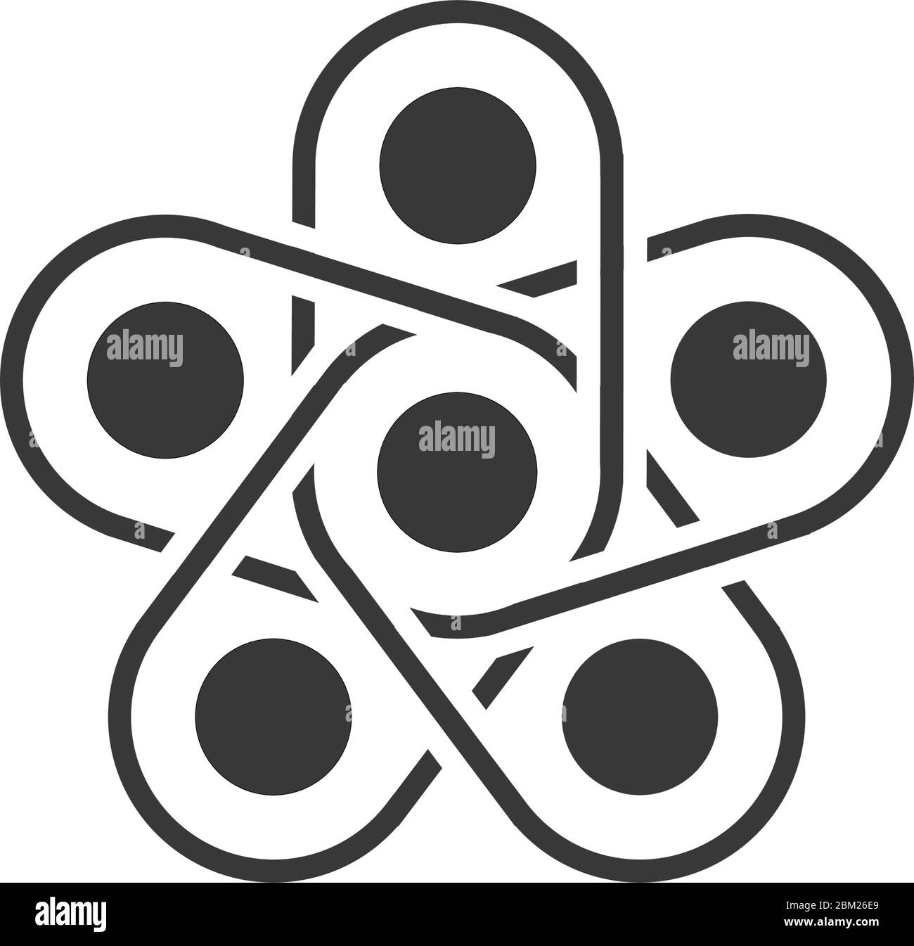 Blume Diagramm Kreis Infografik Vorlage mit 5 Optionen. Geschäftskonzept. Vektorgrafik. Stock Vektor