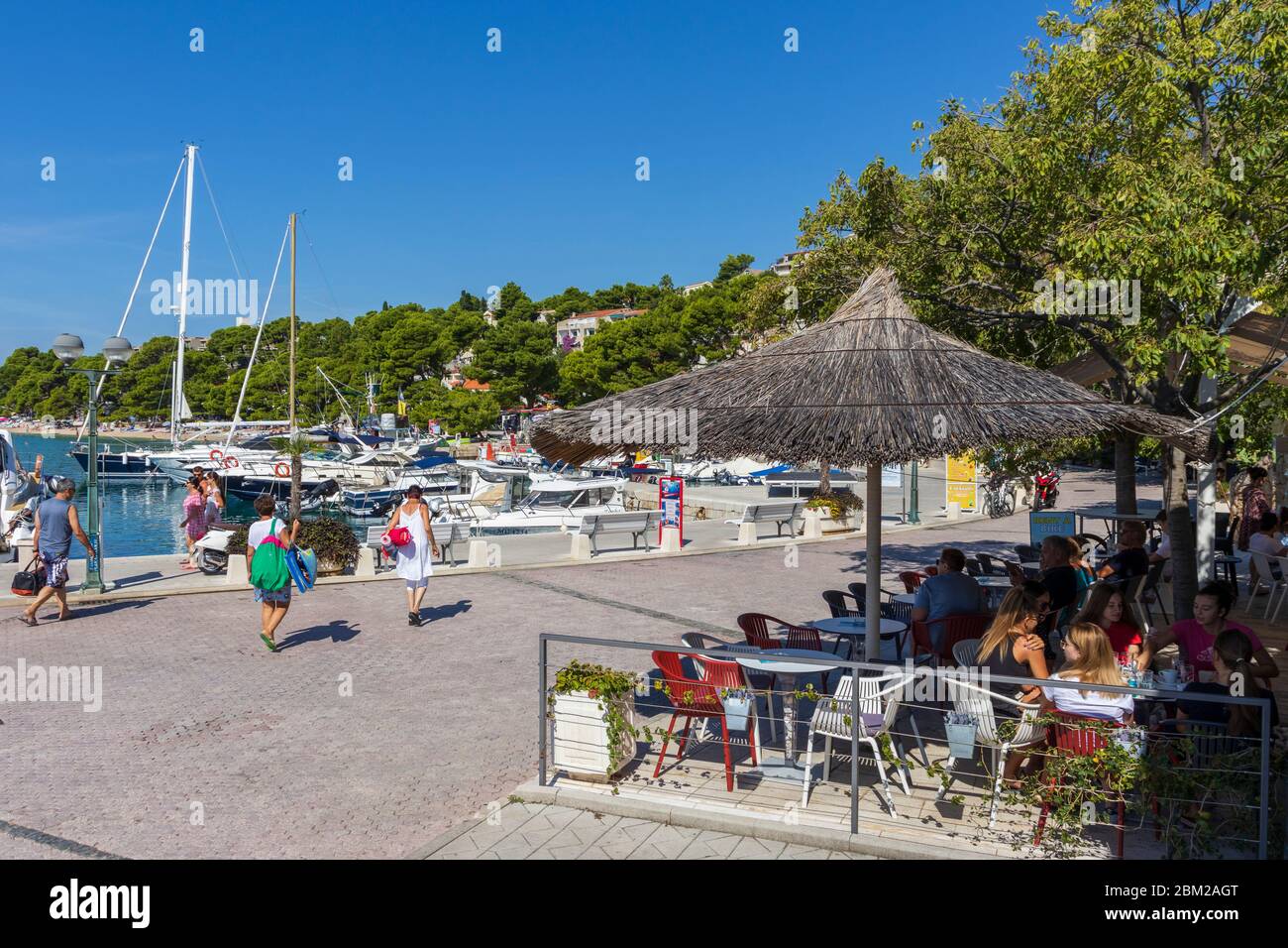 Brela, Makarska Riviera, Kroatien, Europa. Foto V.D. Stockfoto