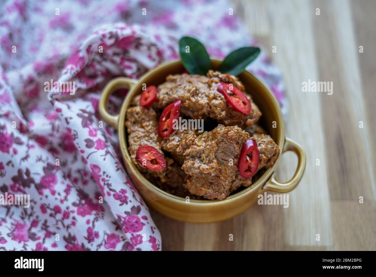 Indonesisch Berühmte Essen Rindfleisch Rendang Stockfoto