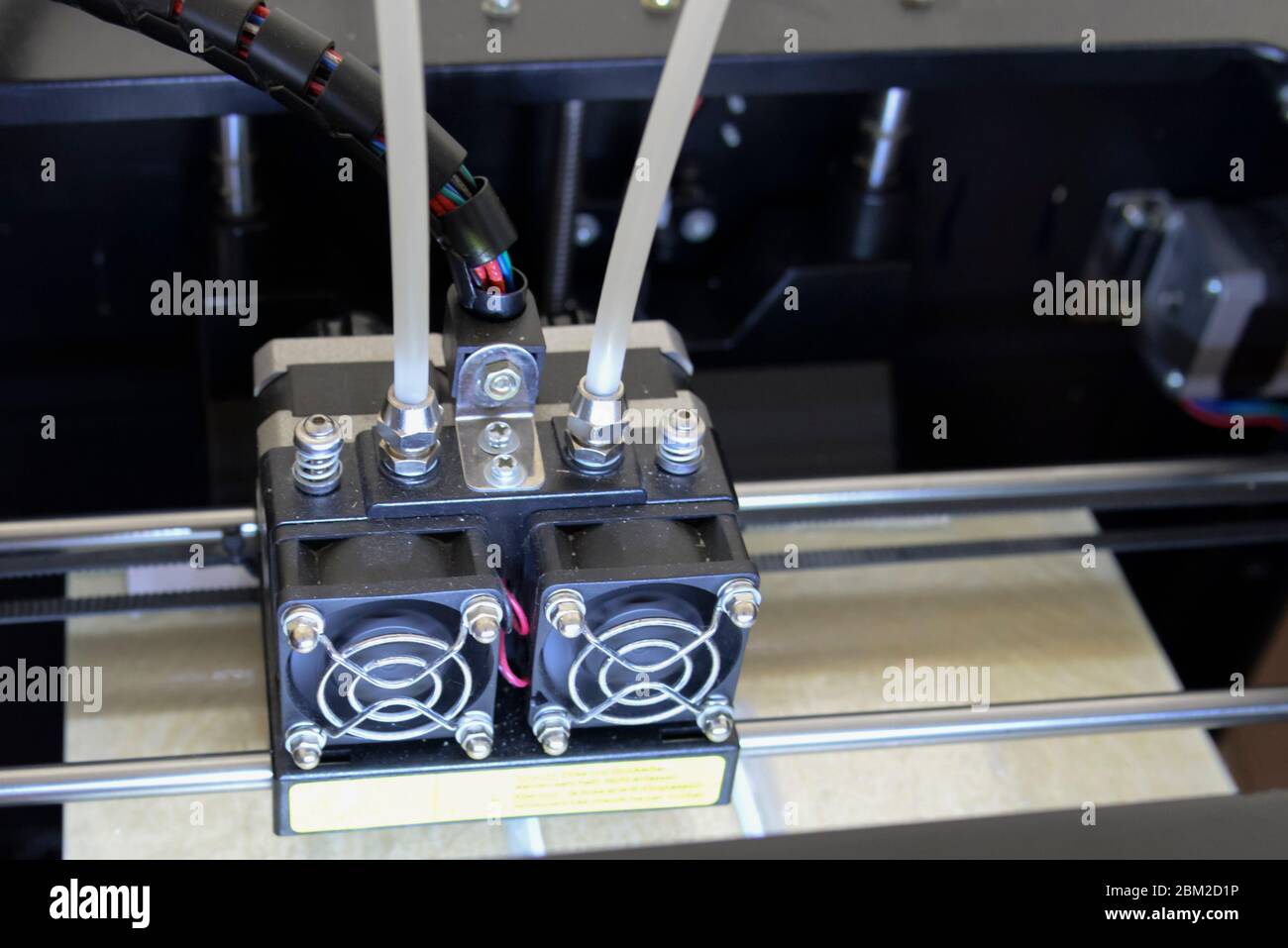 Foto von 3d-Drucker, 3d-Druck, Thema der elektronischen Innovation, close-up Stockfoto