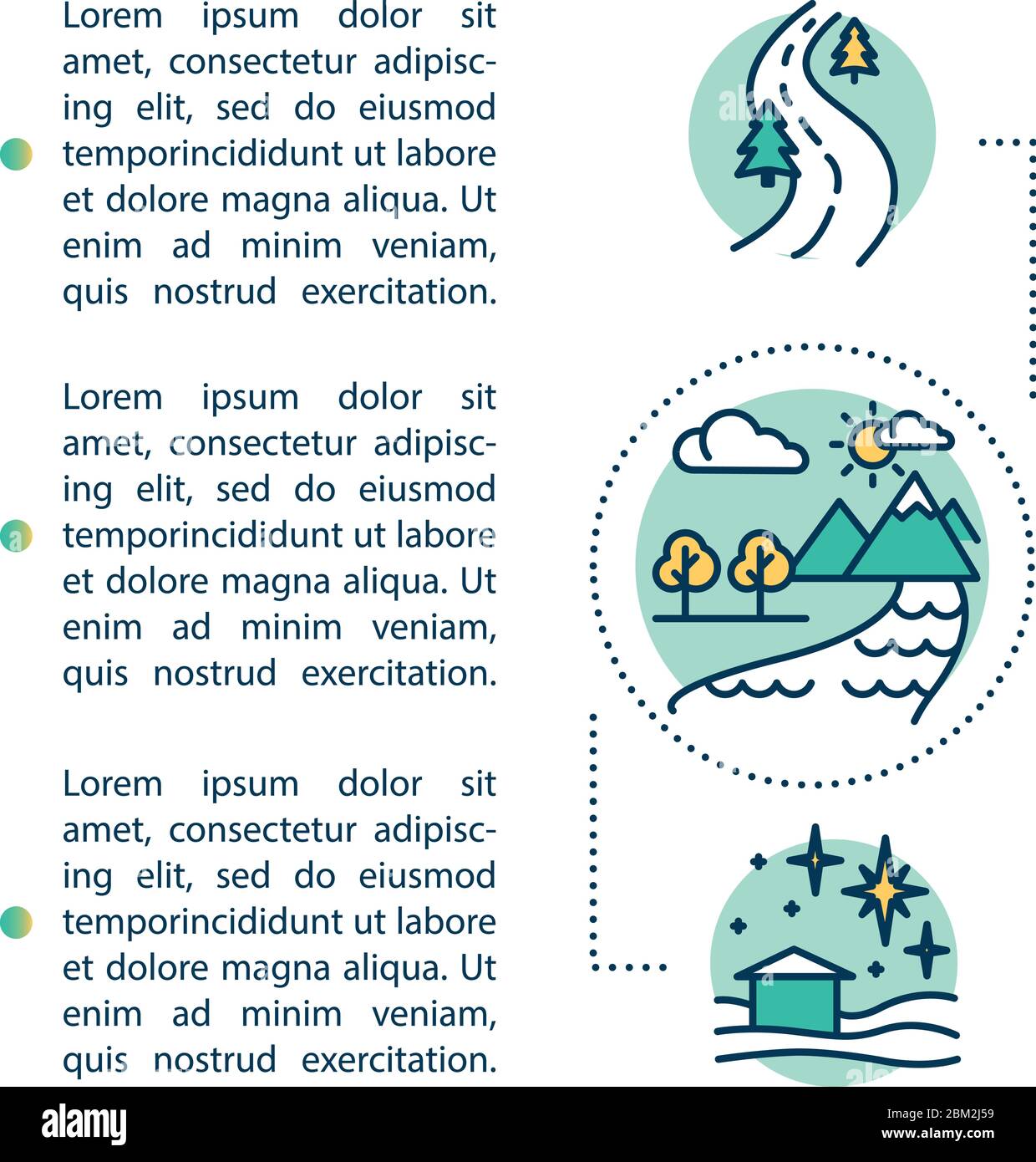 Landhauskonzept Symbol mit Text Stock Vektor