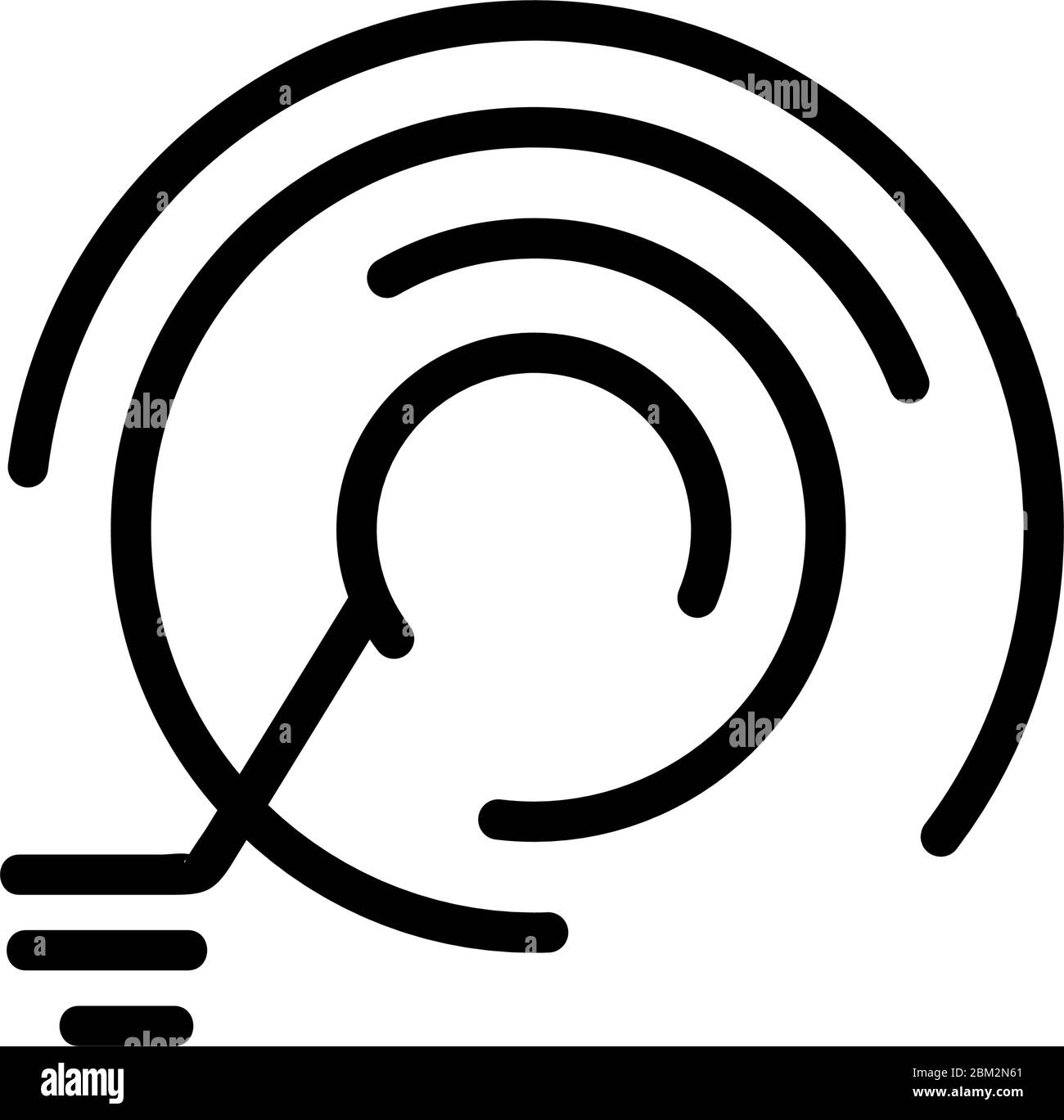 Analytische kreisförmige Analyse Symbol Vektor Umriss Illustration ...