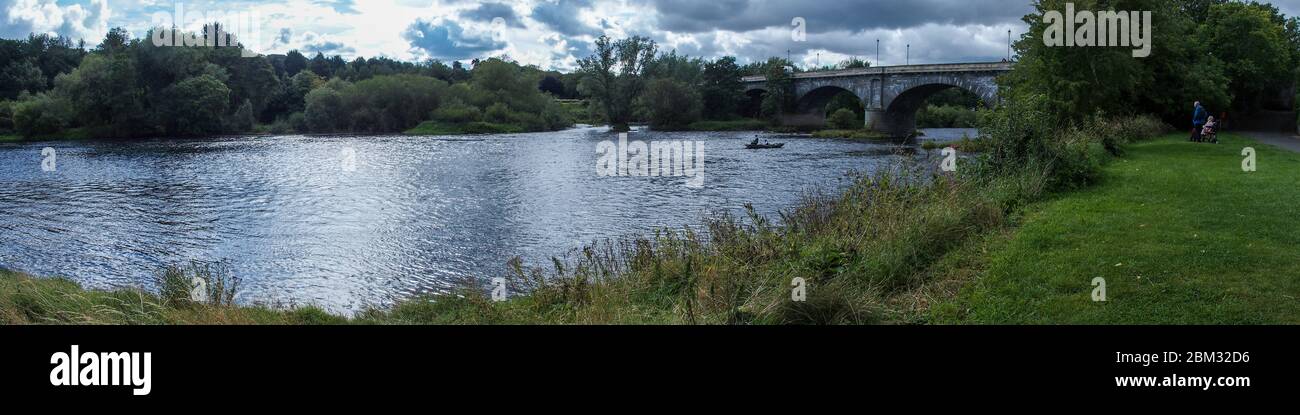 River Tweed und Kelso Bridge Stockfoto