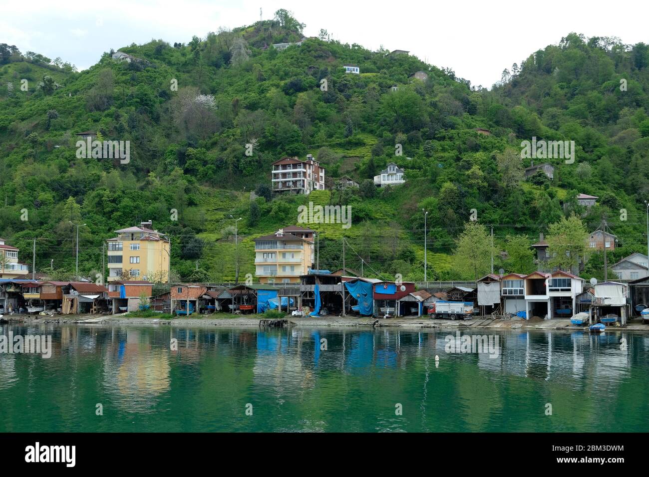 Trabzon Provinz Sürmene Bezirk balıklı Dorf Hafen Stockfoto