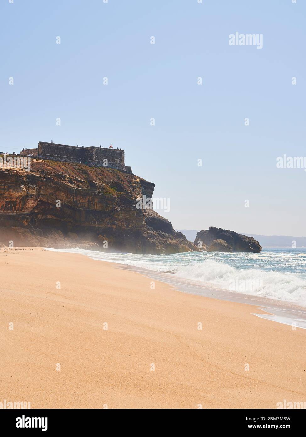 Praia da Nazaré e Praia do Norte, Férias, 2019 Stockfoto
