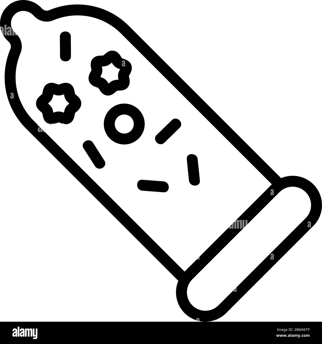 Sexuell übertragbare Infektionen Symbol Vektor Umriss Illustration Stock Vektor