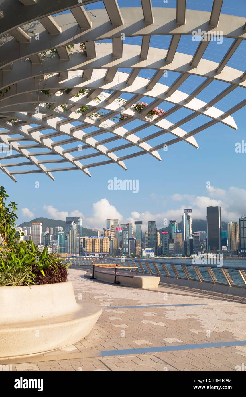 Tsim Sha Tsui Promenade, Kowloon, Hongkong Stockfoto