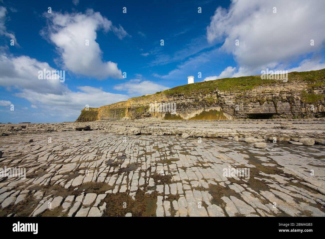 Monknash Strand in Glamorgan, Wales, Vereinigtes Königreich. Stockfoto