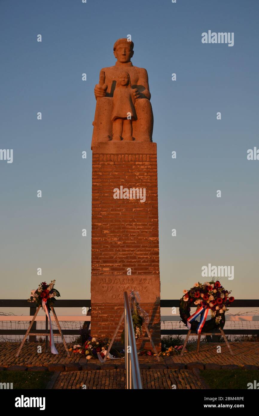 Kollumerpomp, Niederlande, 4. Mai 2020 Niederländischer Nationalfeiertag in Stille ohne Publikum wegen des Coronavirus-Ausbruchs. Friesland Stockfoto