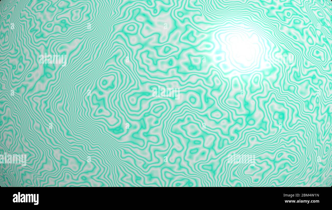 Chaotisch 3D abstrakten Hintergrund von gekrümmten Mustern der aqua marine Farbe mit Beleuchtung und Schatten für verschiedene Anwendungen Stockfoto