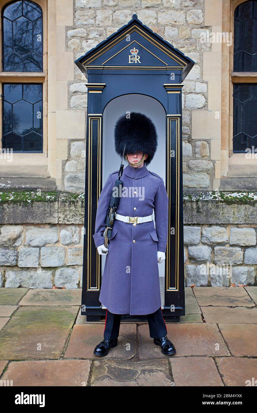 Royal Guard Tower of London Stockfoto