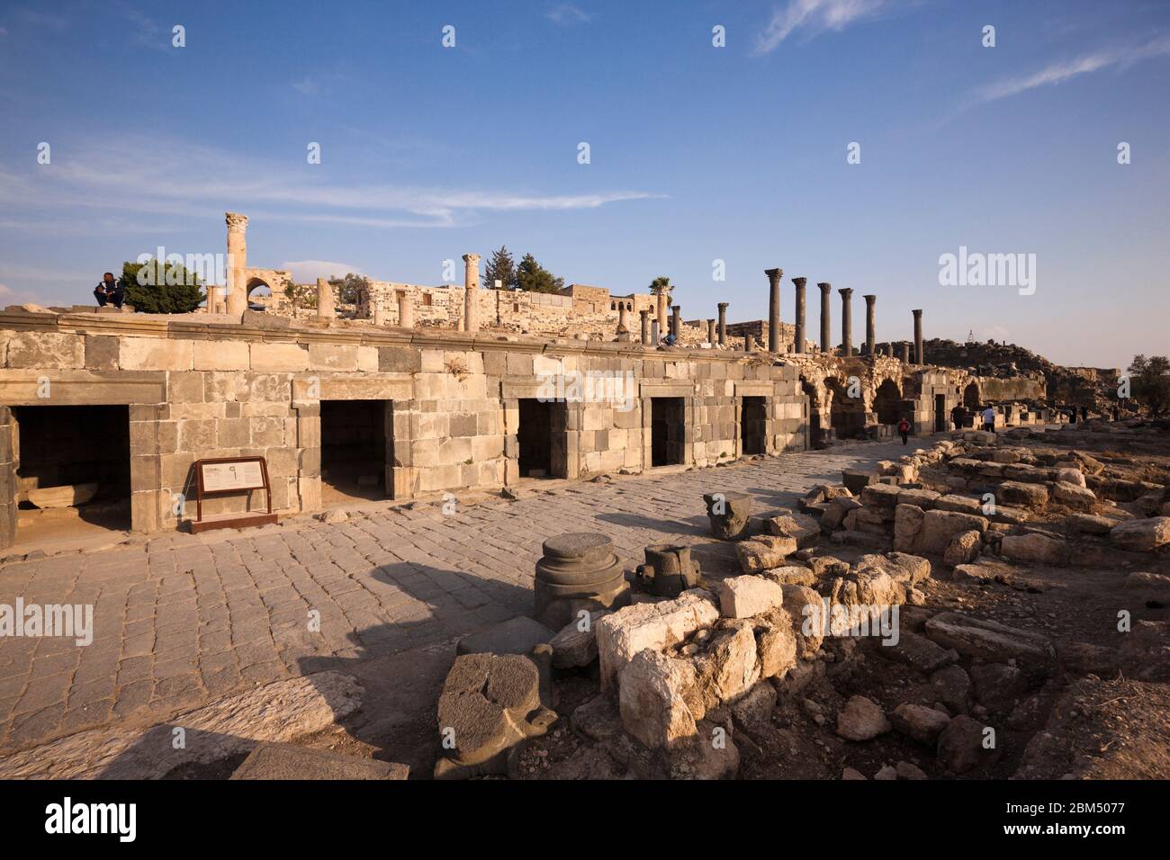 Umm Qais, oder Umm Qays, Ruinen des alten Gadara, Dekapolis, äußersten Nordwesten des Landes, Irbit, Irbid Gouvernement, Jordanien, Mittlerer Osten, Asien Stockfoto