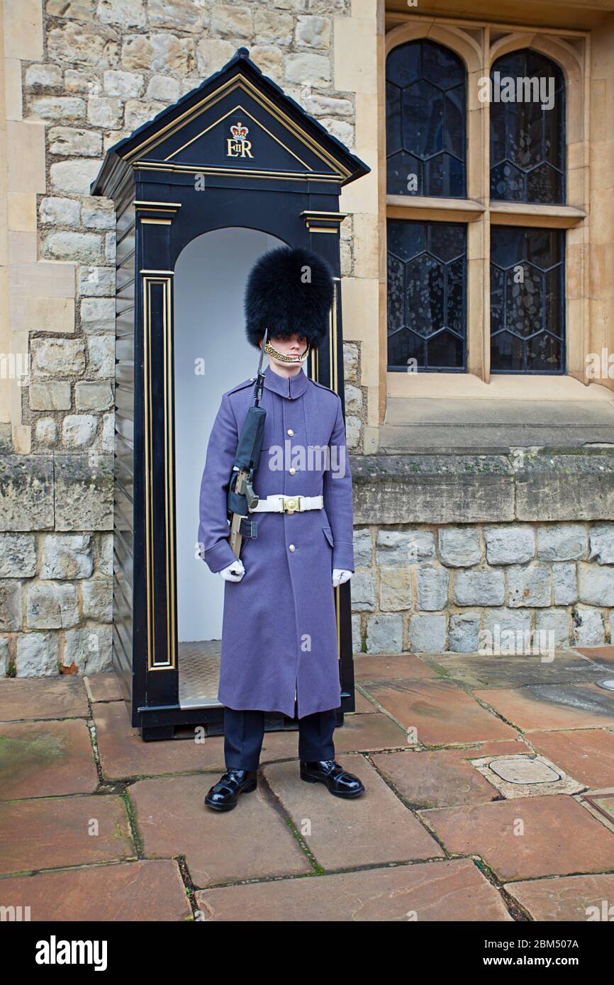 Royal Guard Tower of London Stockfoto