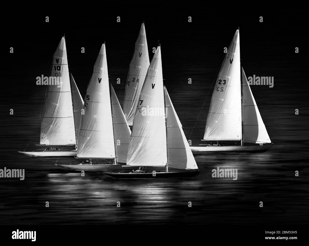 Yacht-Rennen, Falmouth, Cornwall, UK Stockfoto