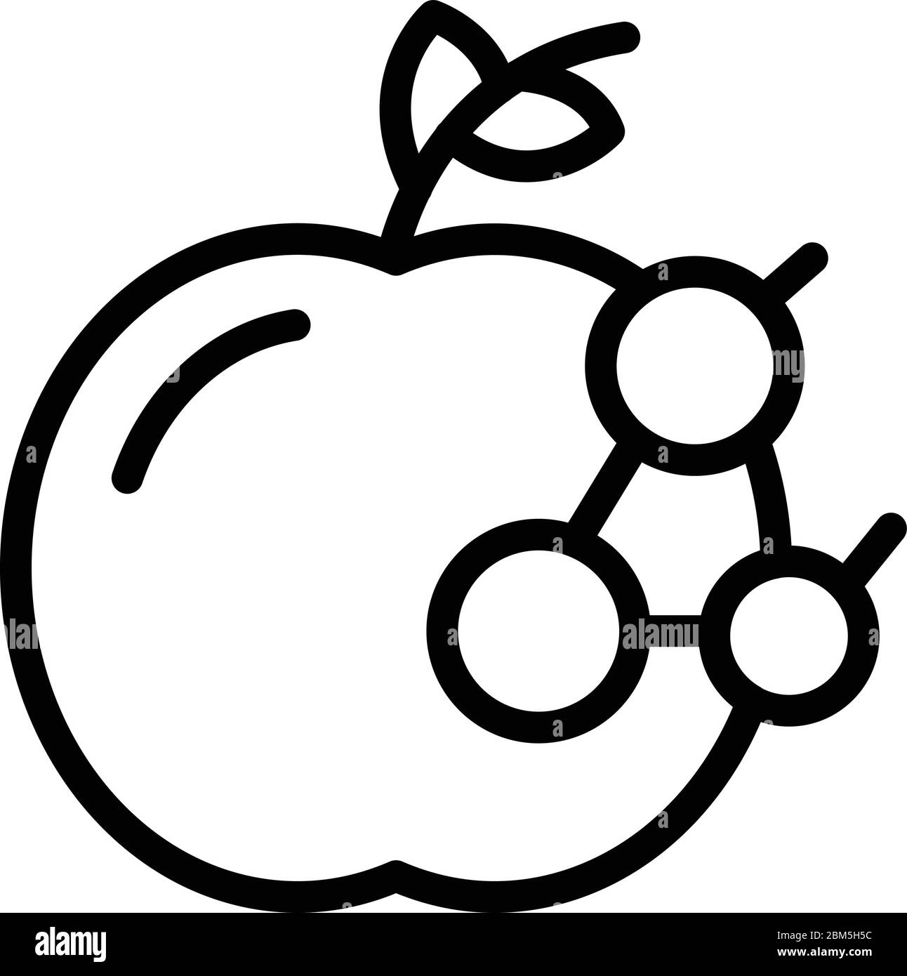 Apple Research Icon, Umriss Stil Stock Vektor