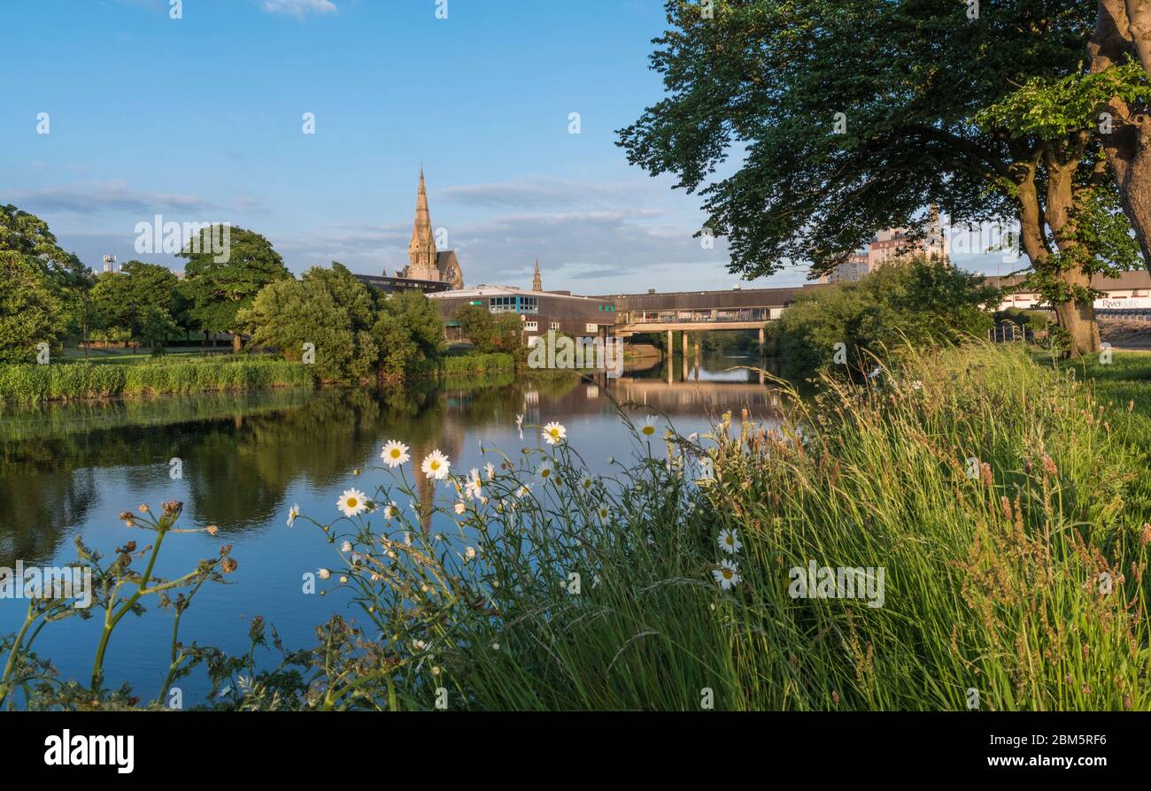 irvine am Flussufer, ayrshire Stockfoto