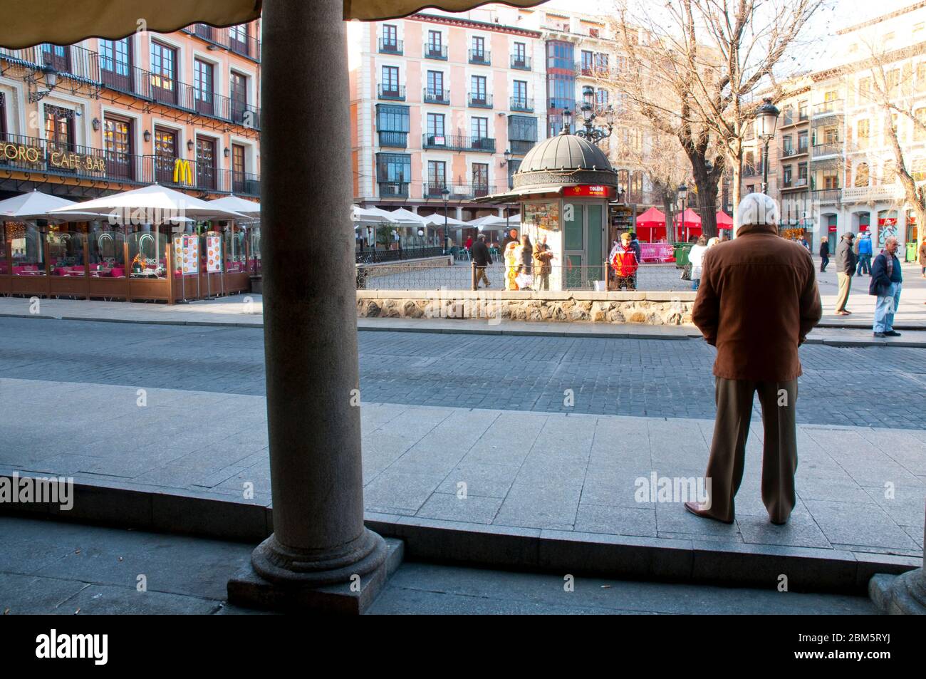 Zocodover Square. Toledo, Castilla La Mancha, Spanien. Stockfoto