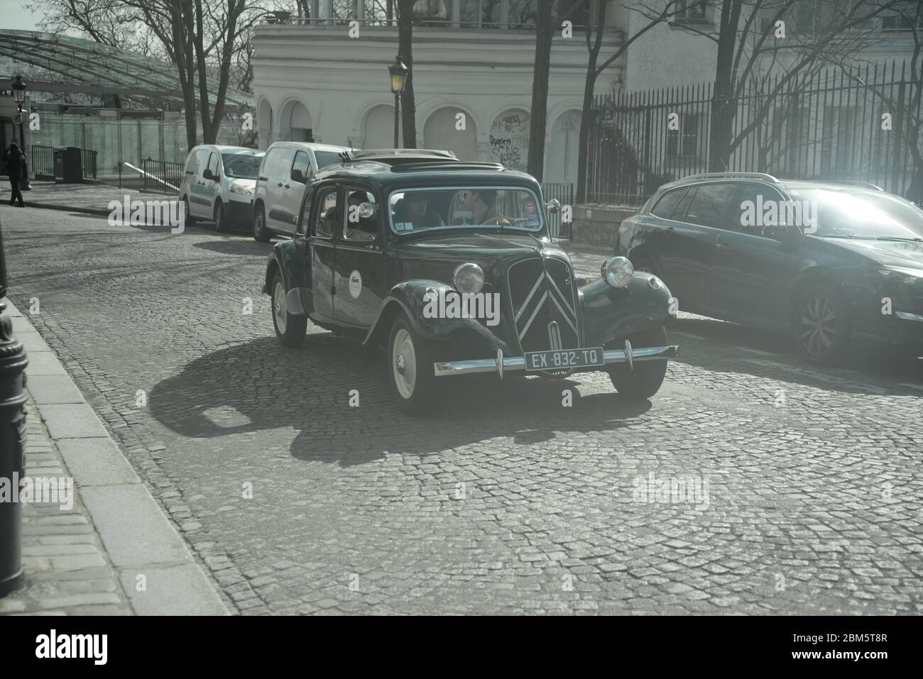 Oldtimer schwarz, 18eme, Paris, pasakdek Stockfoto