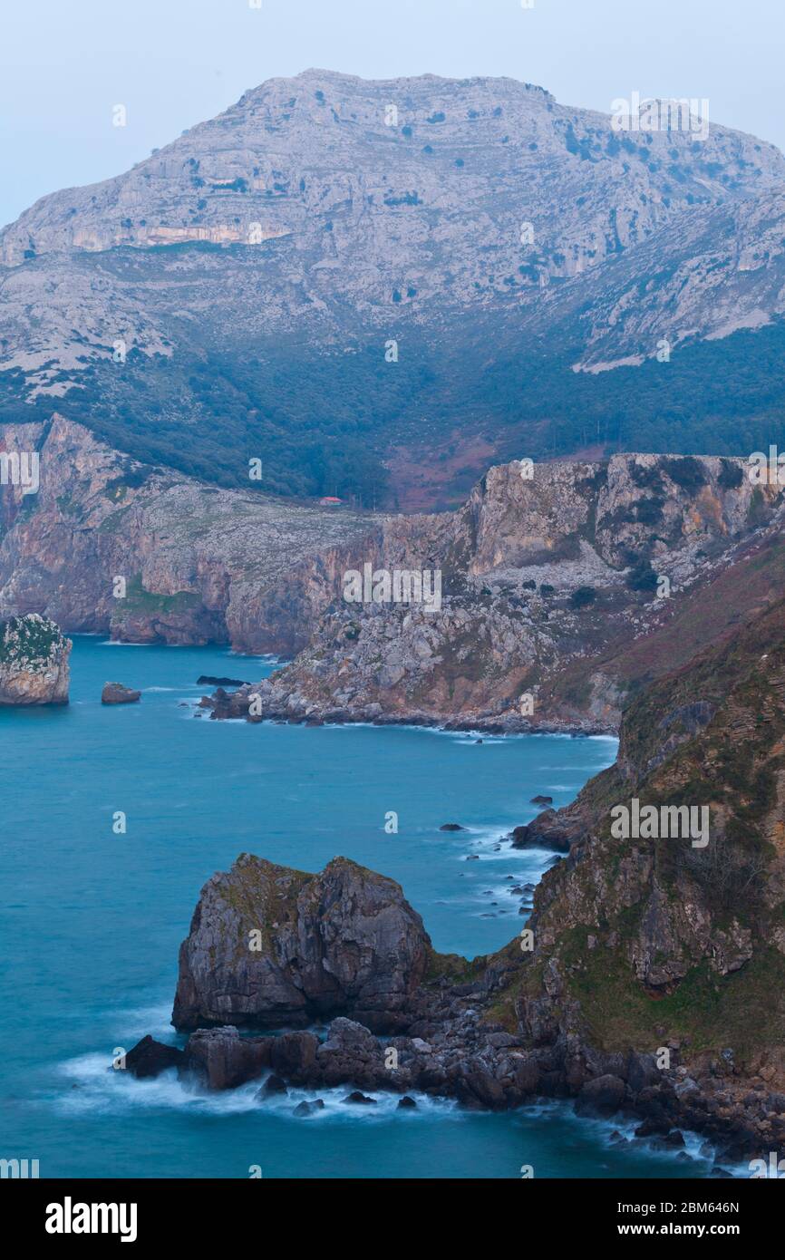 San Julian Strand, Liendo, Kantabrien, Spanien, Europa Stockfoto