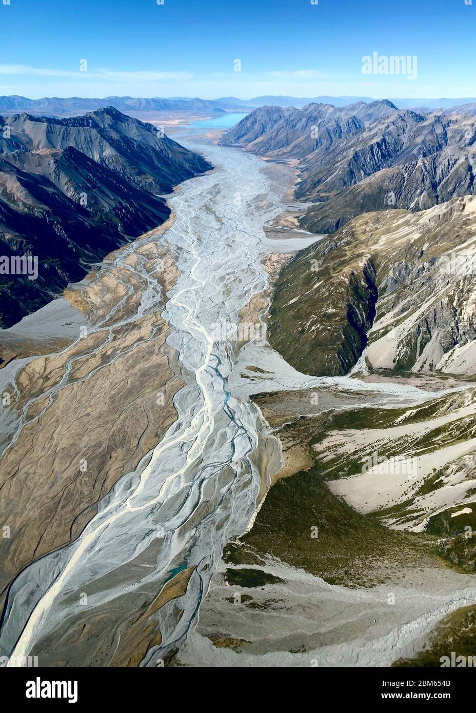 Waiho River im Mount Cook National Park, Neuseeland Stockfoto