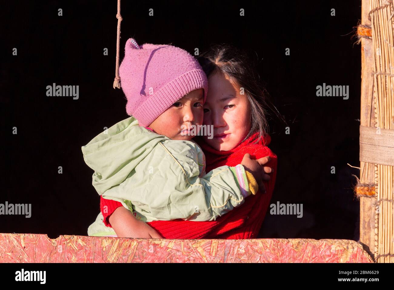 Nomaden, Song Kul See, Song Kul Nationalpark, Kirgisistan Stockfoto