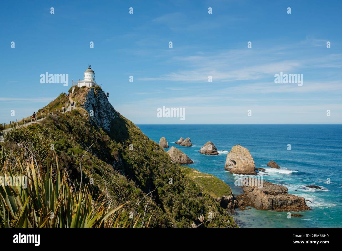 Nugget Point Lighthouse, Owaka, Neuseeland Stockfoto