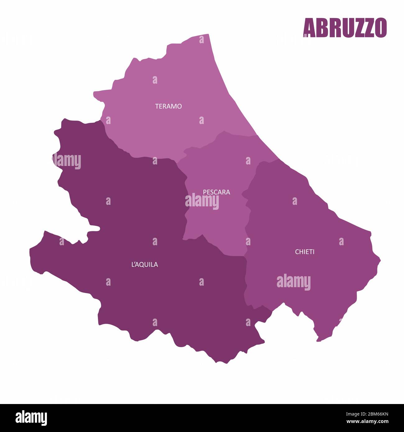 Karte der Region Abruzzen Stock Vektor