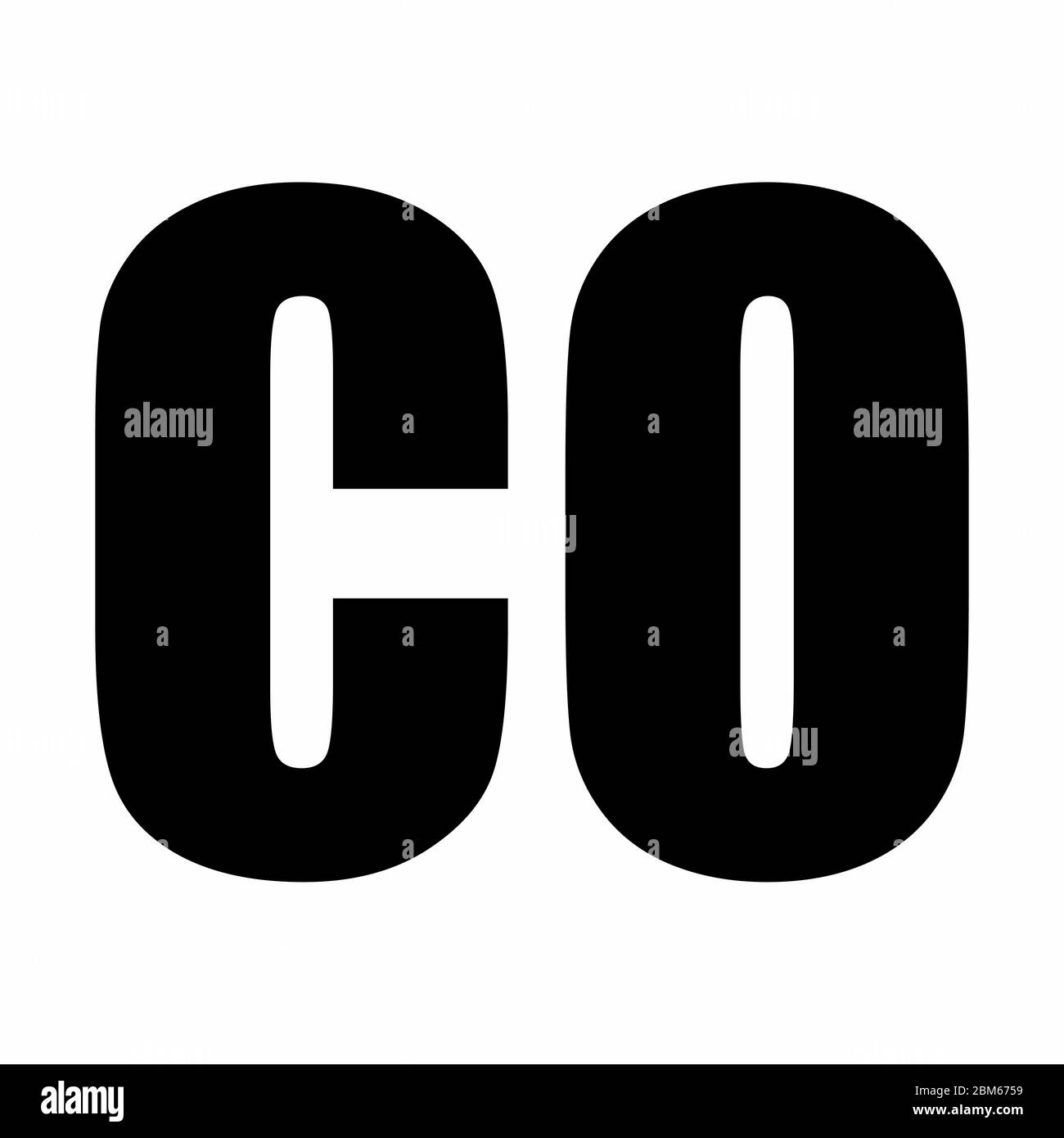 Symbol für CO-Kohlenmonoxid Stock Vektor