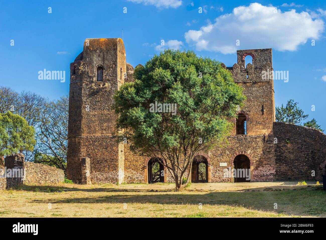 Königliches äthiopisches Schloss in Gondar, Äthiopien Stockfoto