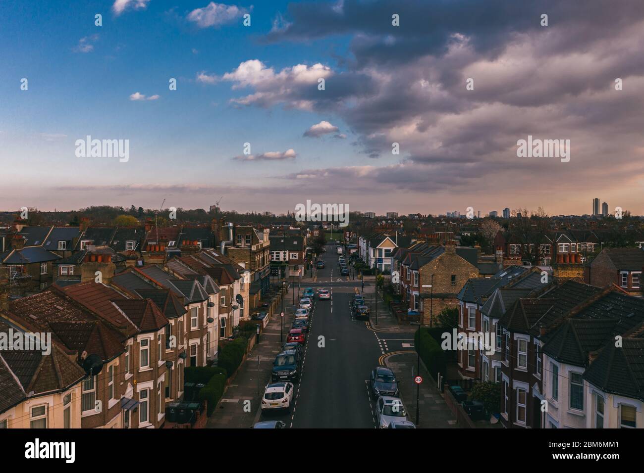 Blick auf die London Street Stockfoto