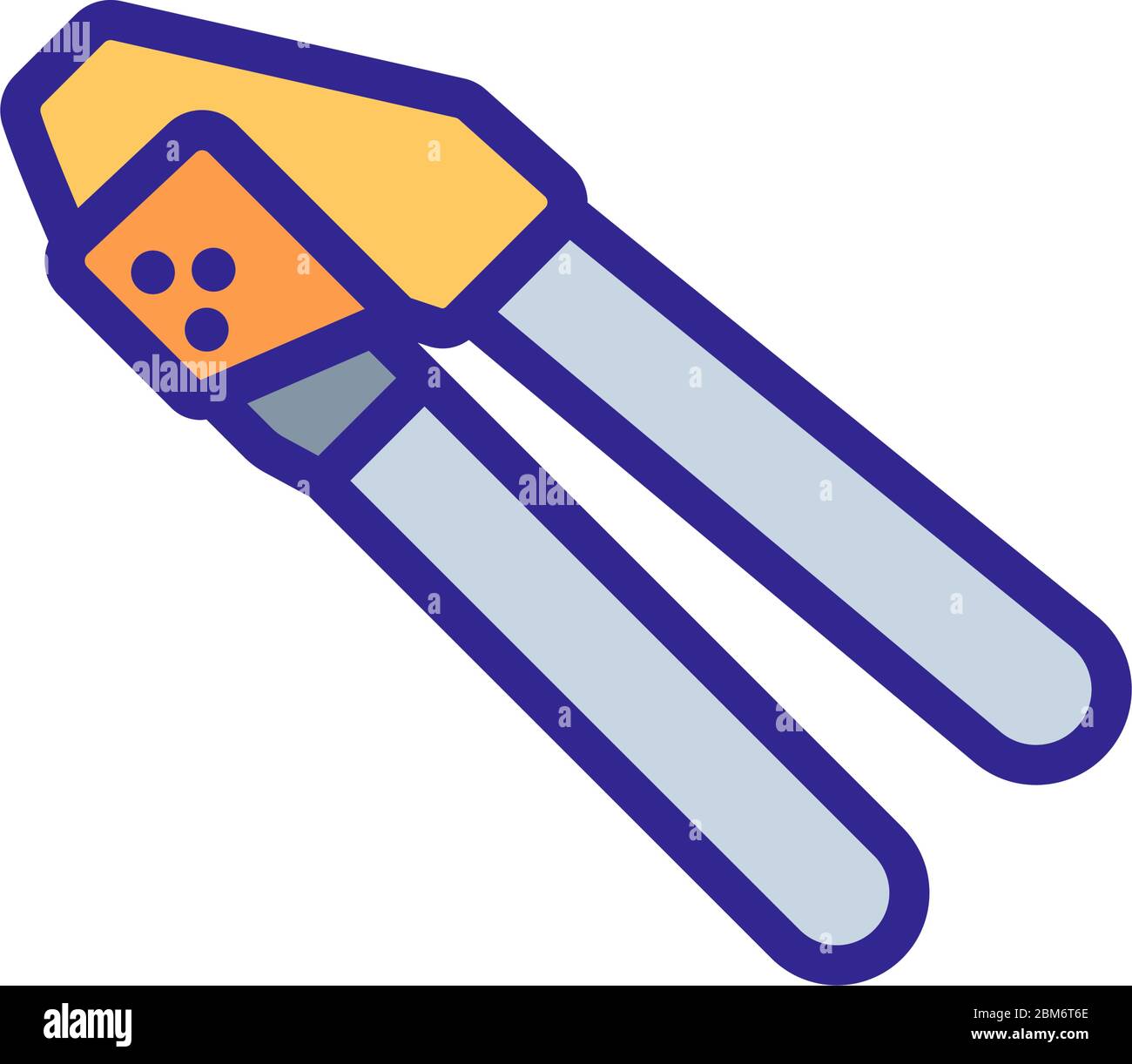 Küche Knoblauch drücken Symbol Vektor Kontur Illustration Stock Vektor