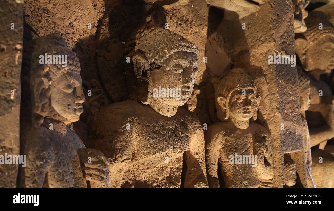 Höhle 26 in Ajanta Höhlen in Indien Stockfoto