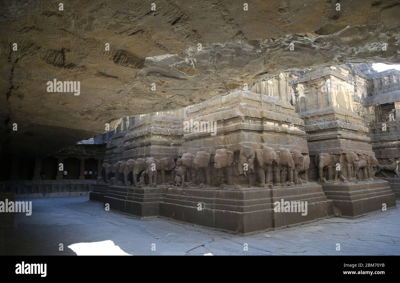 Ellora Höhlen Stockfoto