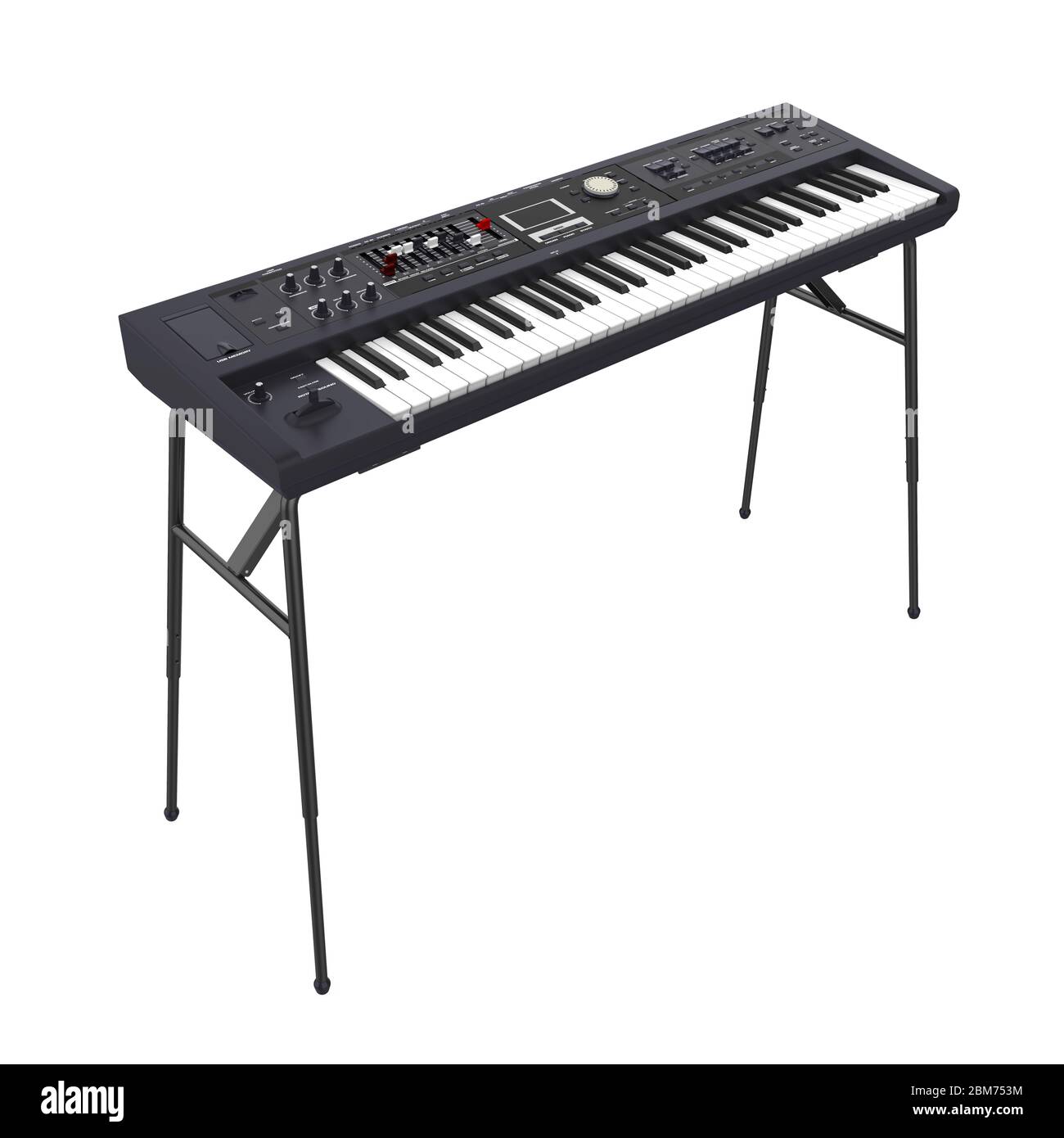 Keyboard Piano Isoliert Stockfoto