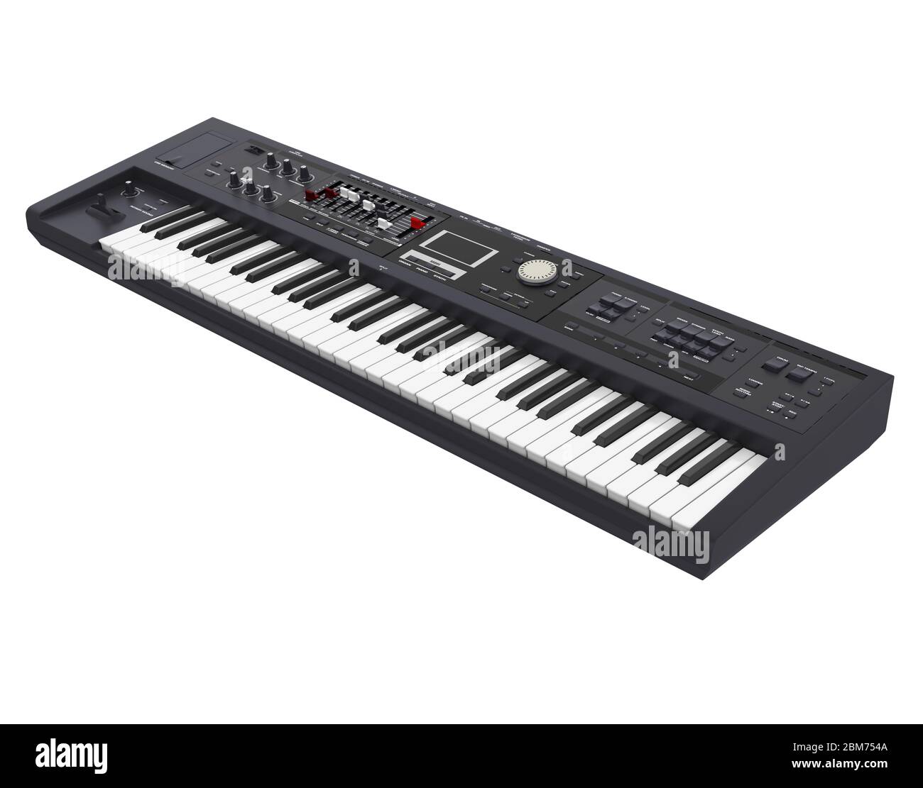 Keyboard Piano Isoliert Stockfoto