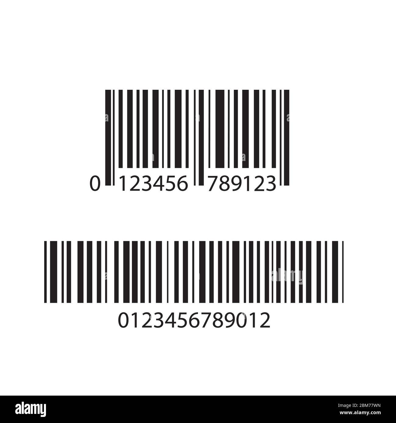 Barcode-Symbol, isoliert auf weißem Hintergrund, Vektor-Illustration. Stock Vektor